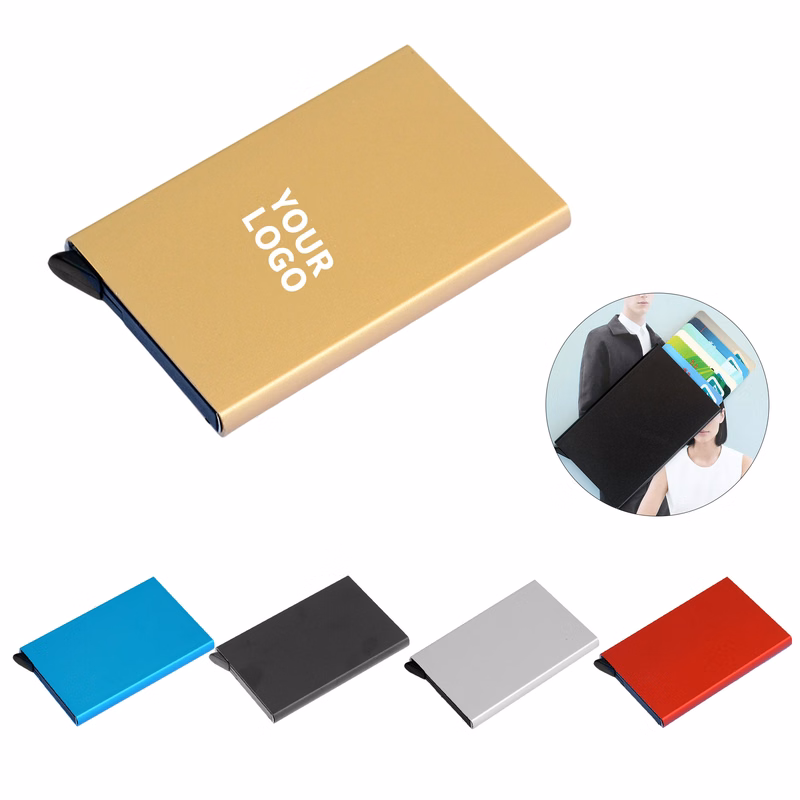 Aluminum Automatic Pop Up Business Card Case