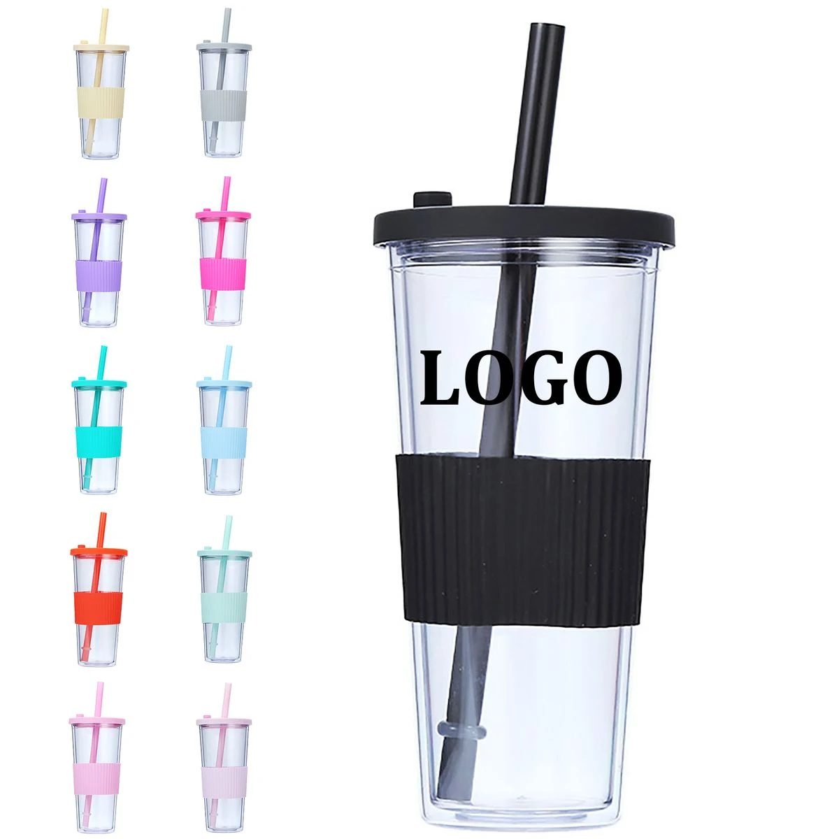 24 oz. Reusable Clear Plastic Cup 1