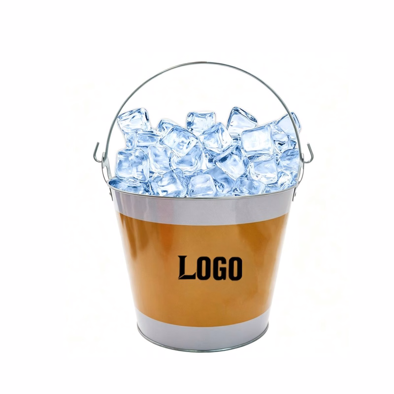 Full Color Metal Ice Bucket With Bottle Opener