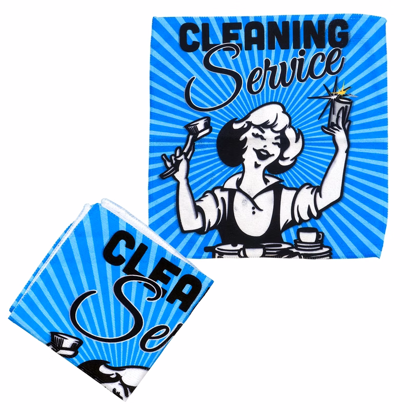 12x12 Full Color Microfiber Cleaning Cloth