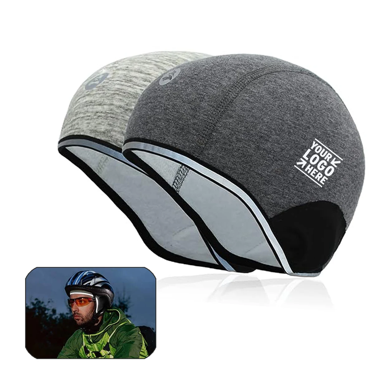 Thermal Helmet Liner Skull Cap Ear Windproof Protection Winter Warm Cycling Running Skiing Beanie 1