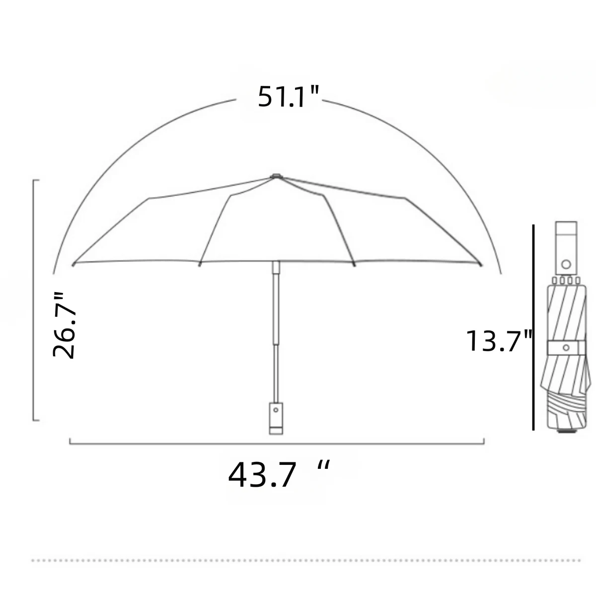 Folding Reverse LED Umbrella 1