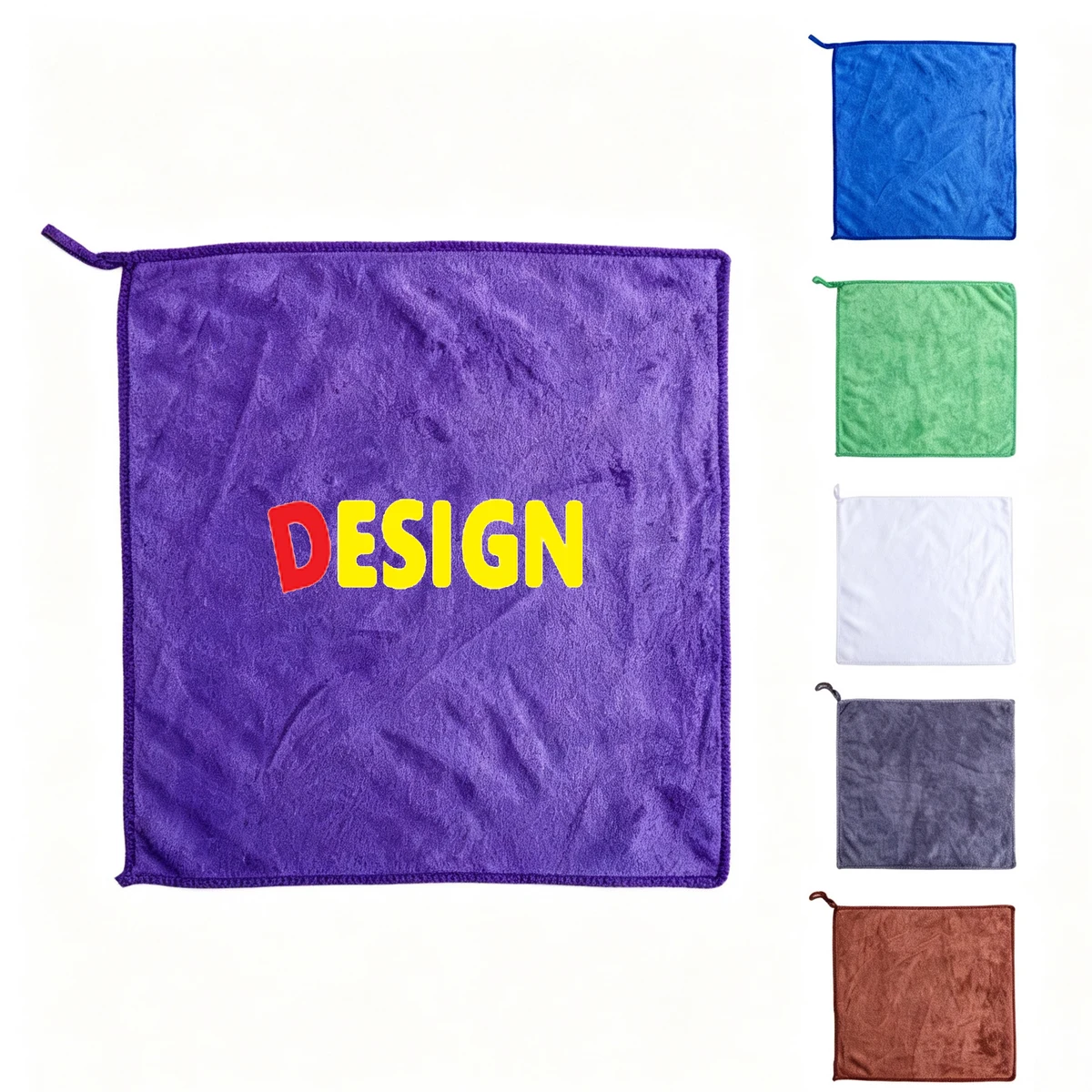 11.81in Microfiber Cleaning Cloth with Hanging Loop 1