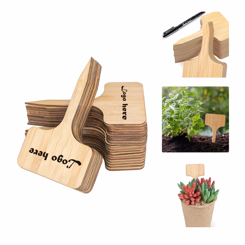 MOQ50 Wooden Plant Label Tags