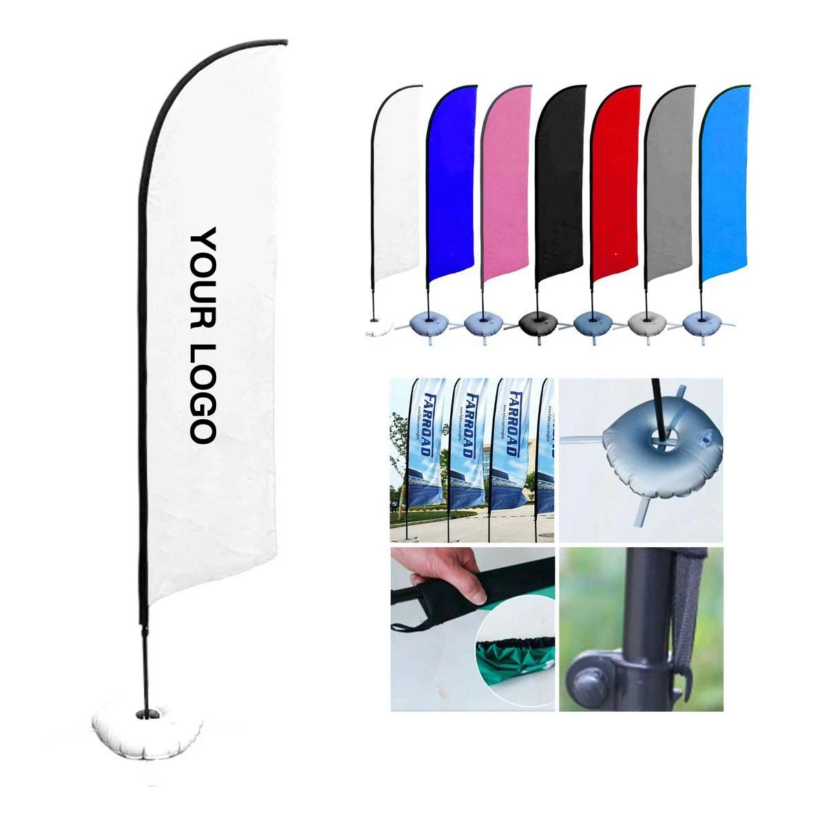 Large Outdoor Feather Banner for Trade Shows and Fairs 1