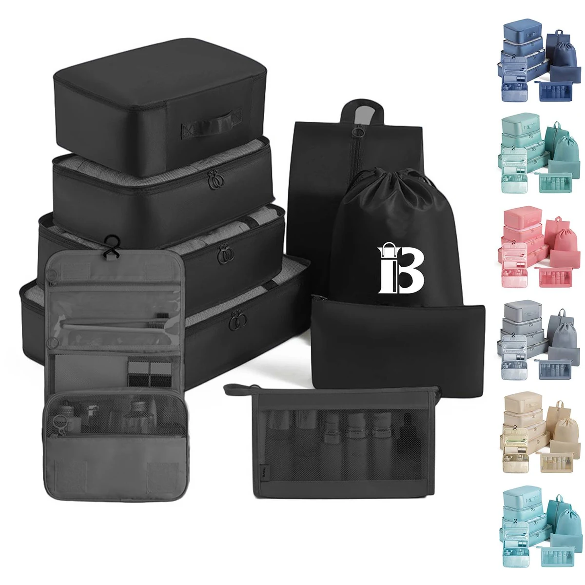 Packing Cubes - 9 PCS Travel Luggage Organizers Bag Set 1