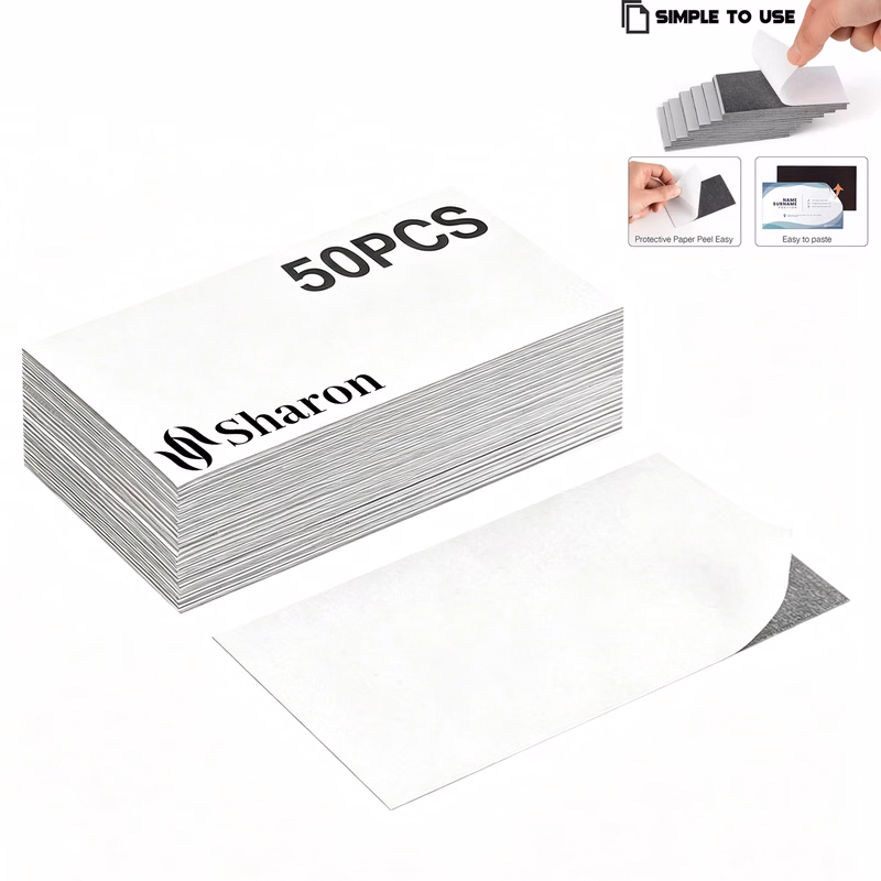 Custom 50-Pack Self-Adhesive Magnetic Business Card