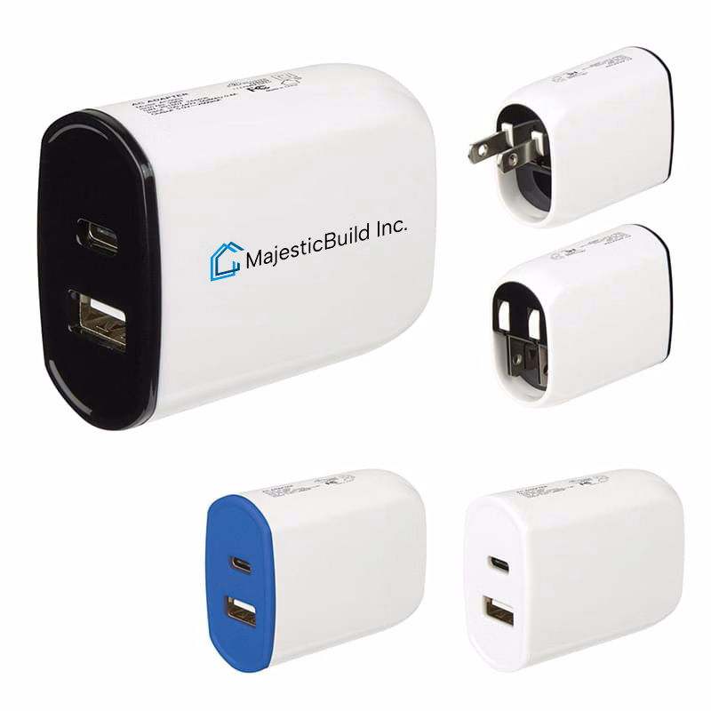 UL Listed 2-In-1 USB Type-C Wall Adapter