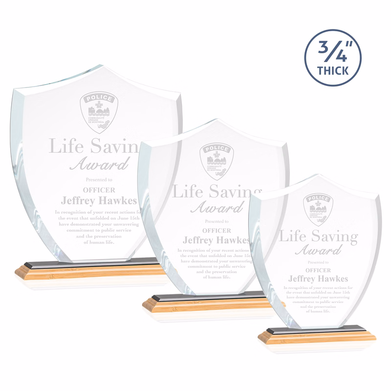 Scudo Shield Award - Bamboo/Black
