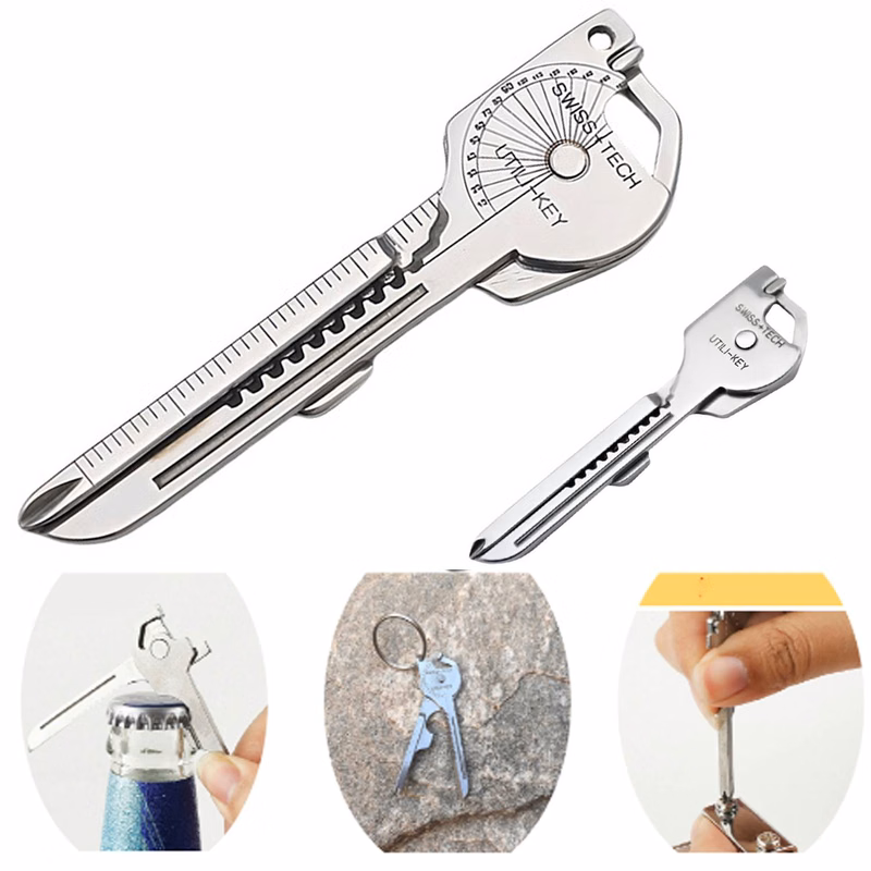 8 in 1 Stainless Steel Multi Tool Keychain