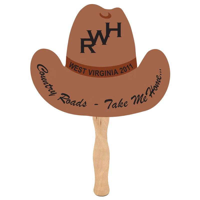 Single Side Cowboy Hat Shaped Fan