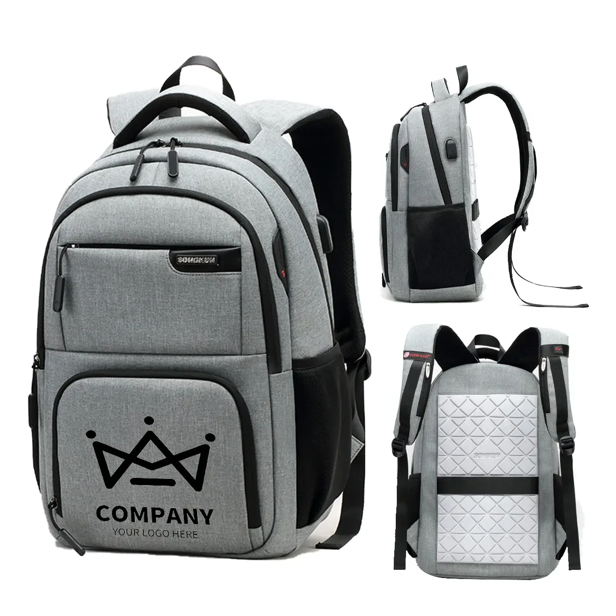 Waterproof Casual Laptop Backpack with USB Charging Port 1