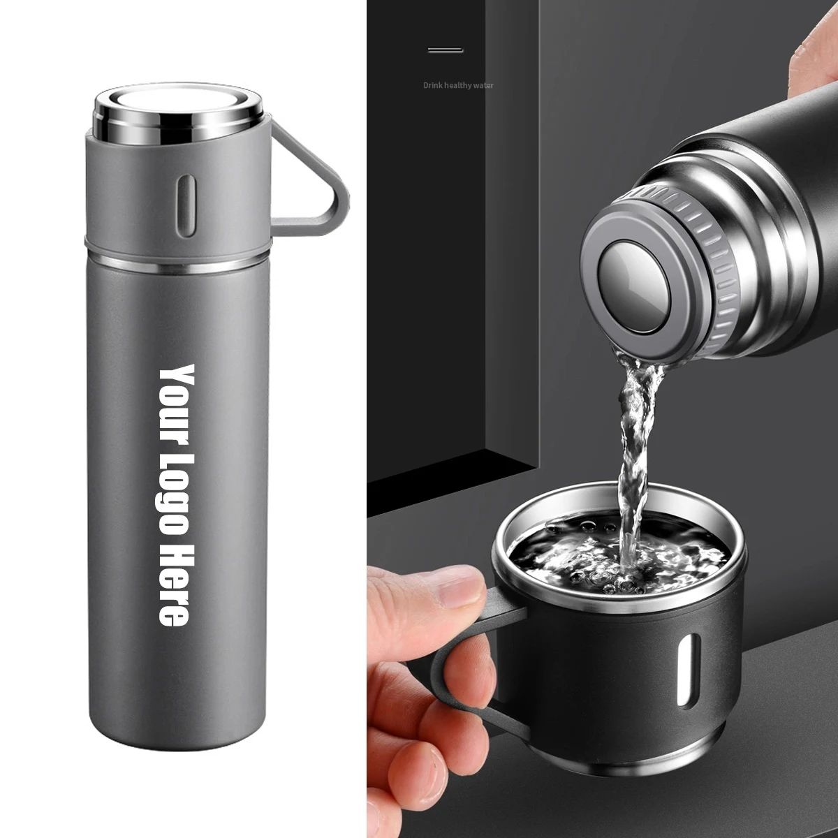 Insulated Vacuum Bottle With Cup 1