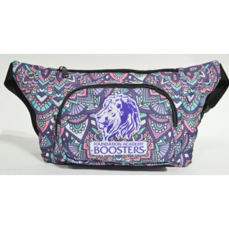 Screen Print Waist Bag 3 Zipper 13.4" X 2" 1