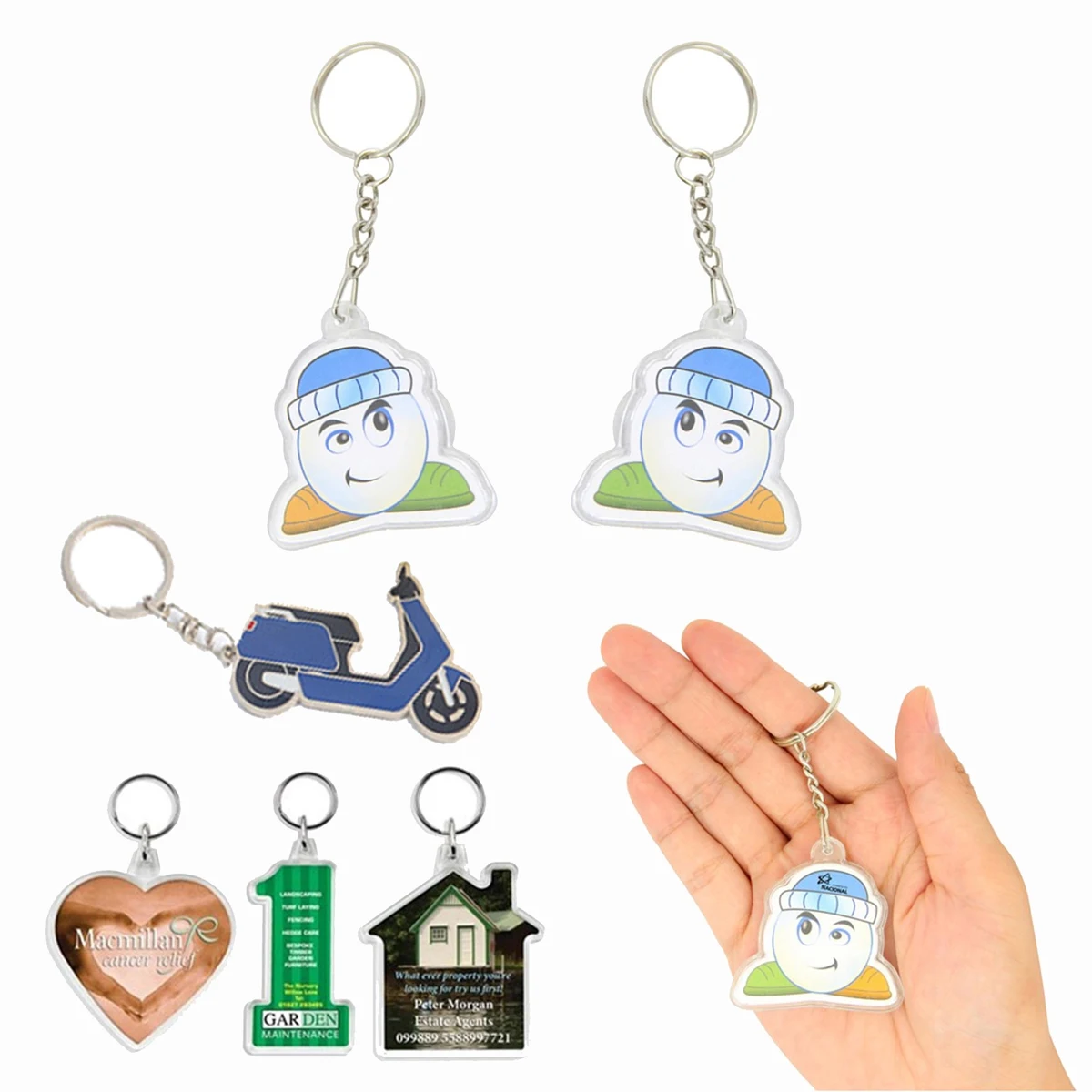 Custom Shap Full Color Double Side Printed Acrylic Keychain 1