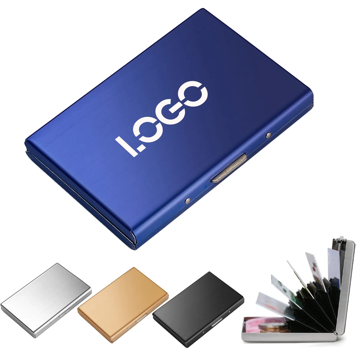 MOQ 20 10 Slot Stainless Steel RFID Metal Card Holder Wallet 1