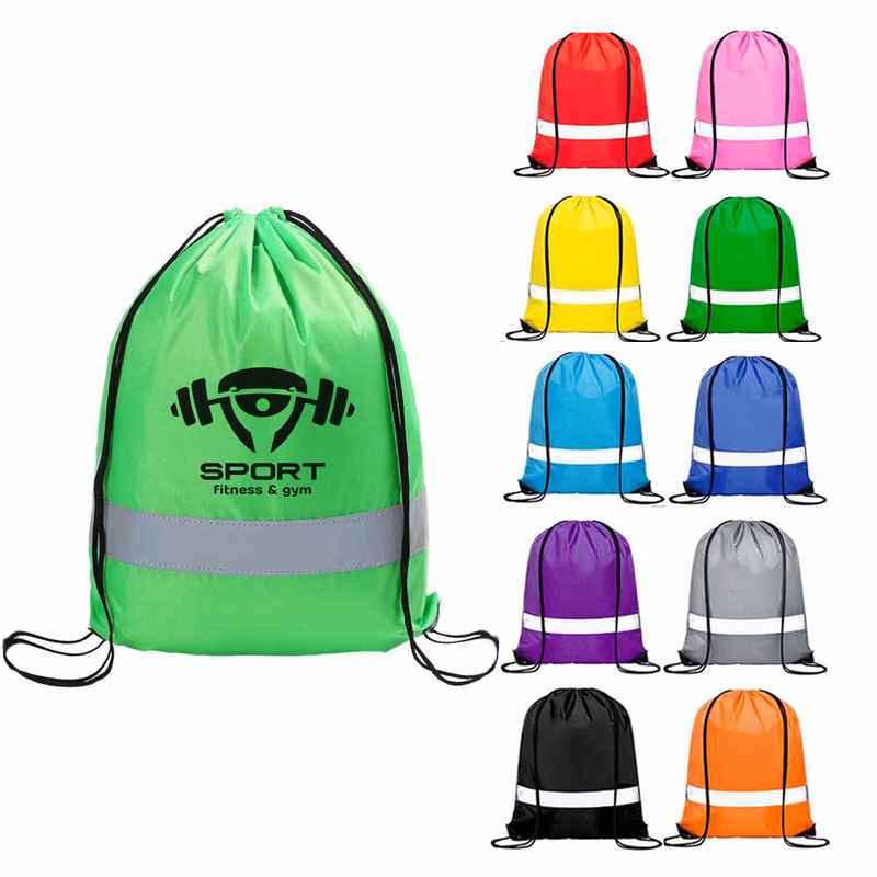 Drawstring Reflective Backpack