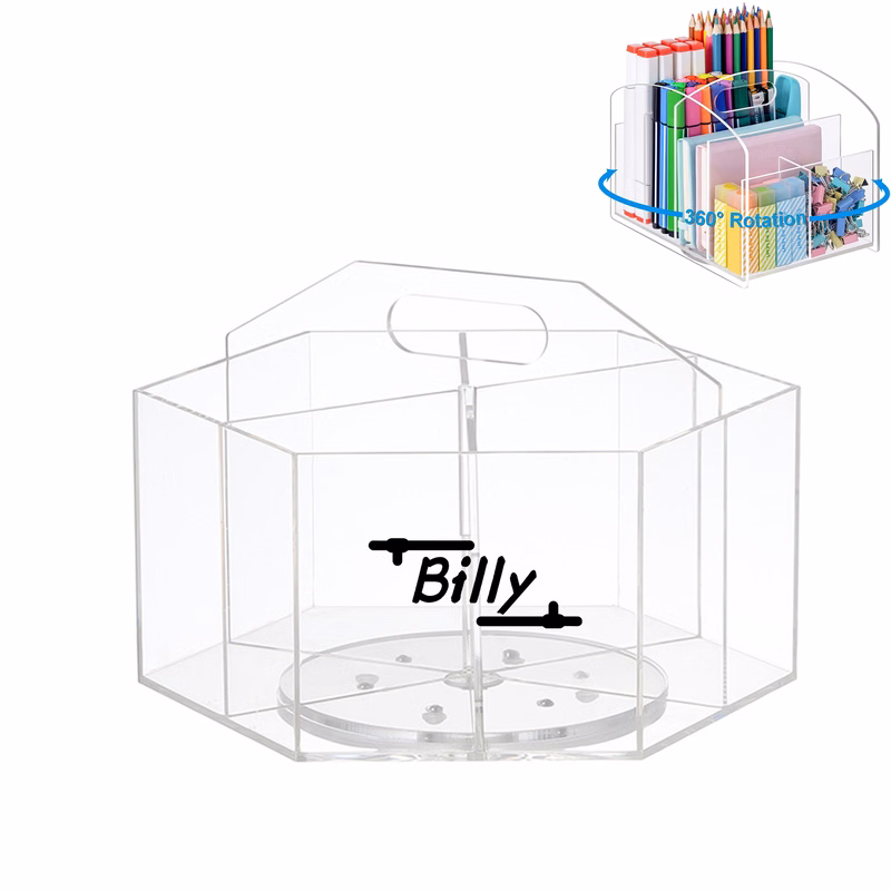 Marker 360-Degree Rotating Pen Organizer With 6 Compartments