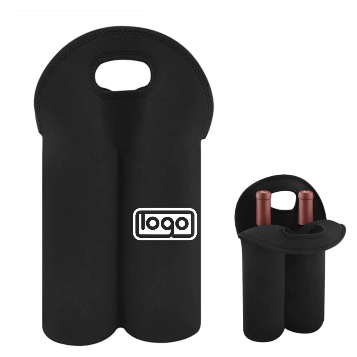 Two-Pack Wine Thermos Bottle Cover Black 1