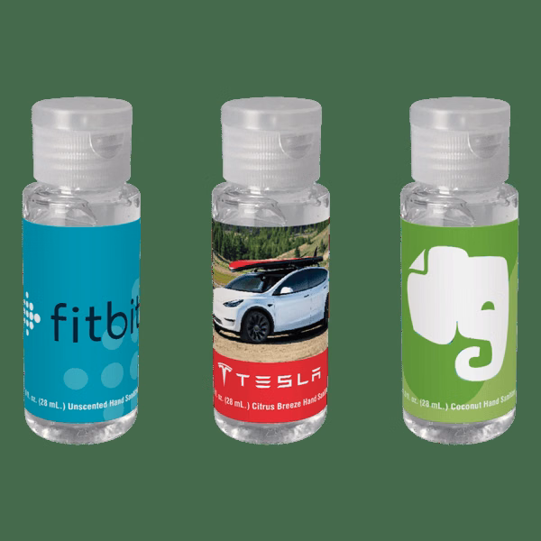 2 oz. Clear Sanitizer in Cylinder Bottle w/Clear Flip Top