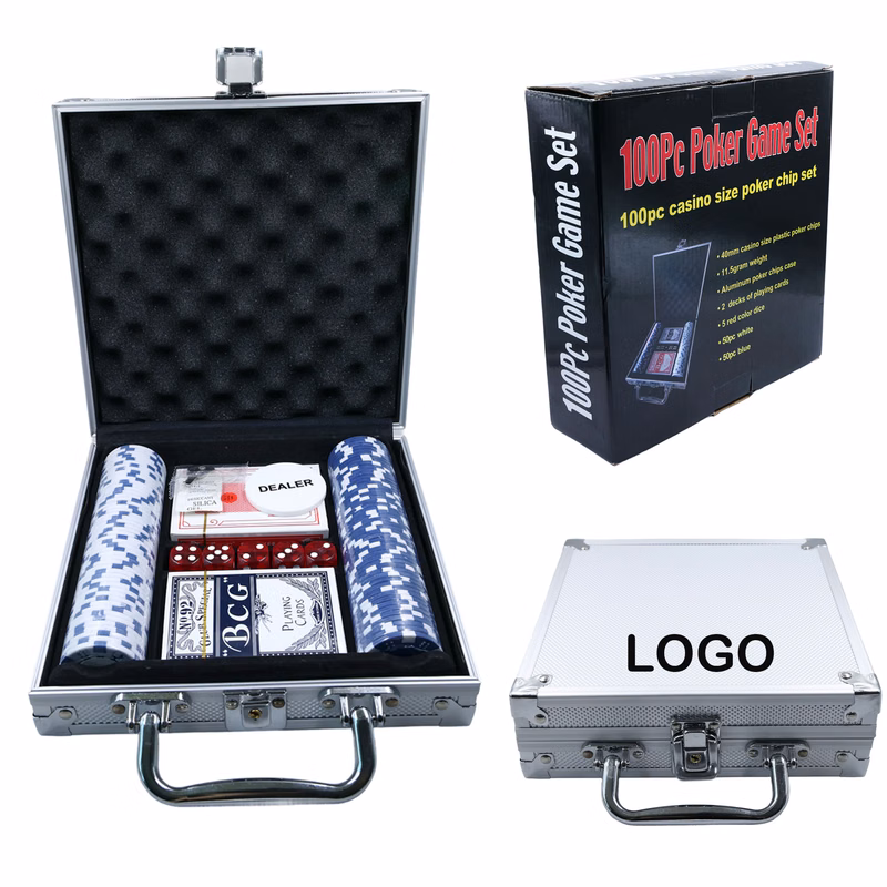 100 Piece Poker Chip Set w/ Case