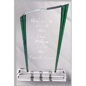 8 3/4" Green Wave Magnetique Acrylic Award 1