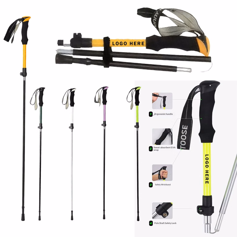 5-Fold Foldable Aluminum Pole with Tungsten Tip