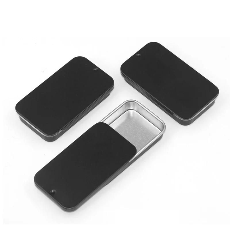 Mini Metal Tin Box Containers Metal Slide Top Tin Containers 1