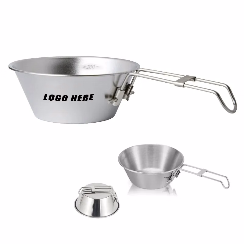 Foldable Outdoor Stainless Steel Picnic Bowl