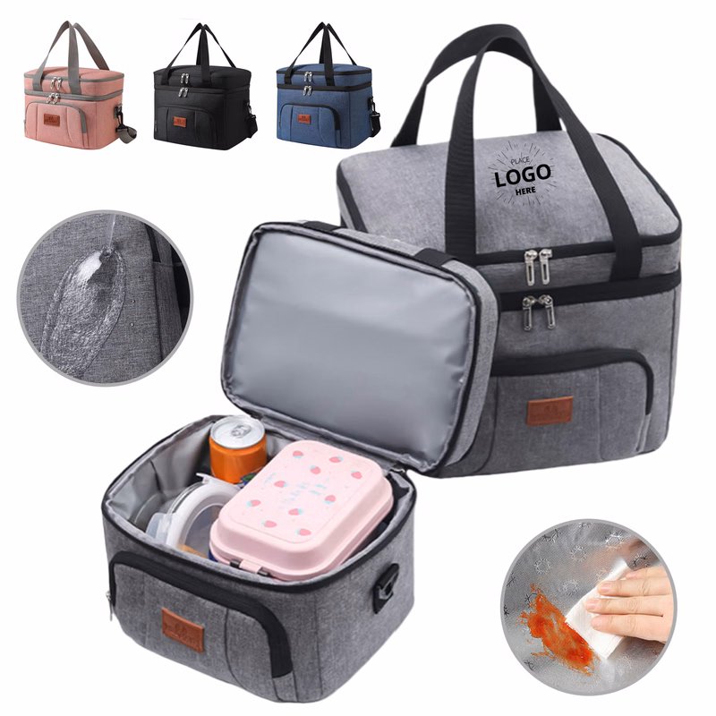 Insulated Reusable Cooler Bags with Zippered Top