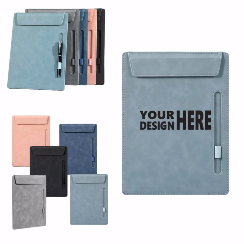 Custom Logo Leather A4 Magnetic Document Holder