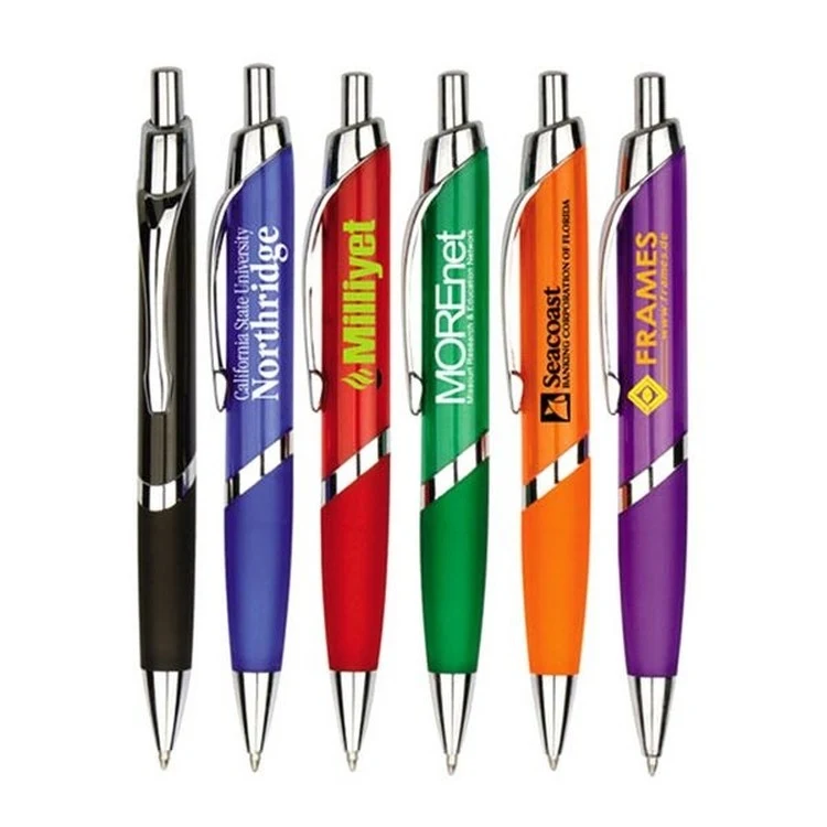 Promotional Custom Ballpoint Pen with Rubber Grip 1
