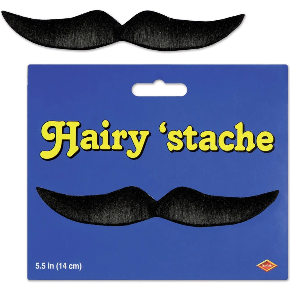 Hairy 'Staches - Black 5.5" 1