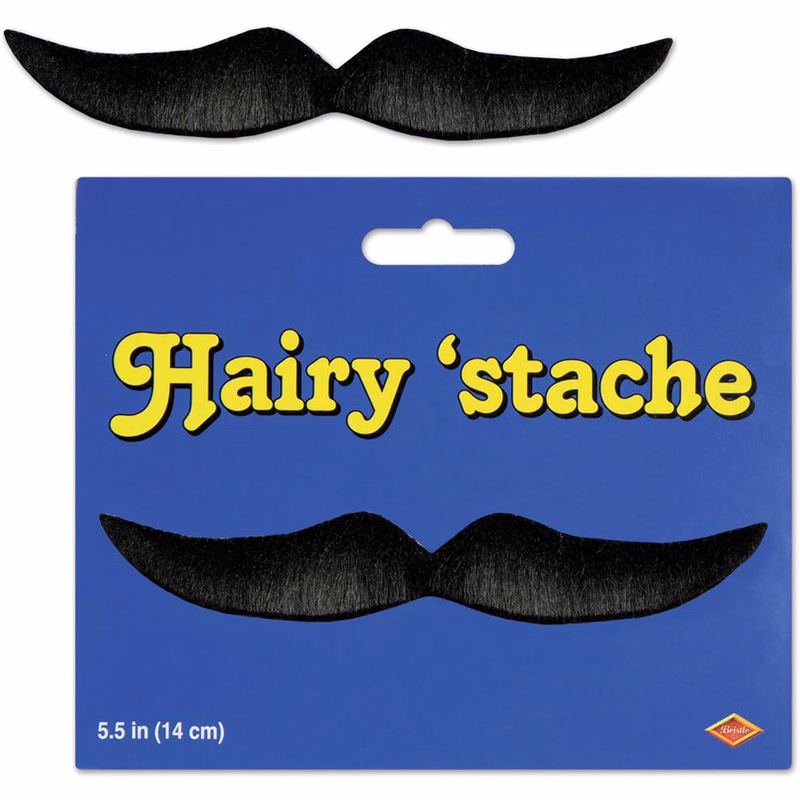 Hairy 'Staches - Black 5.5"