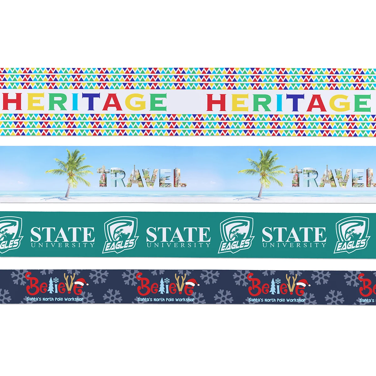 12" Badge Satin Ribbon - 100yd Roll - Sublimation 1