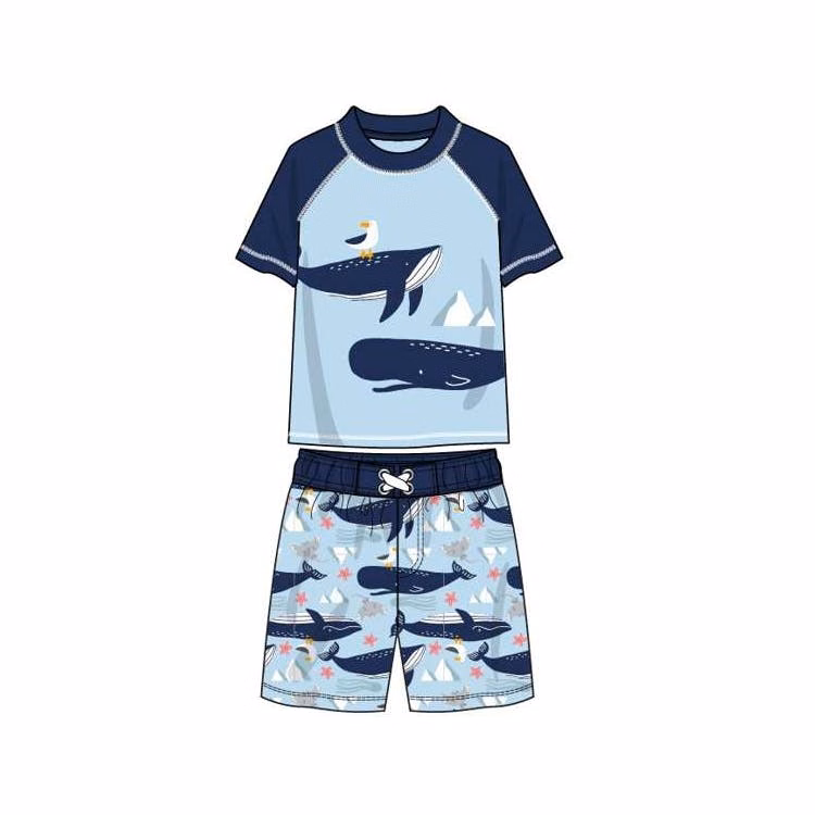 Boys Rash Guard 2-Piece Sets Size 2T-4T