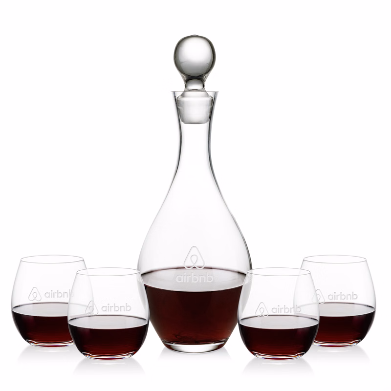 Briarwood Decanter & Redmond Stemless Wine Set