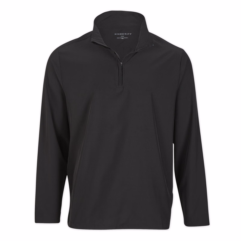 BOXERCRAFT MEN'S STRETCH WOVEN QTR ZIP