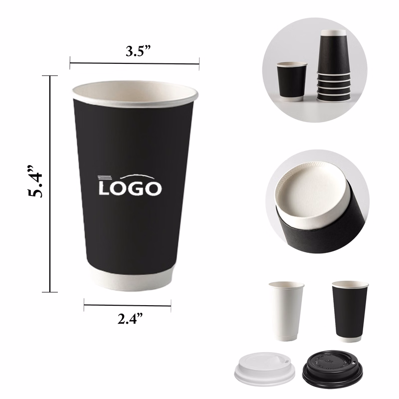 MOQ500 Insulated Thick Double Layer Coffee Cups