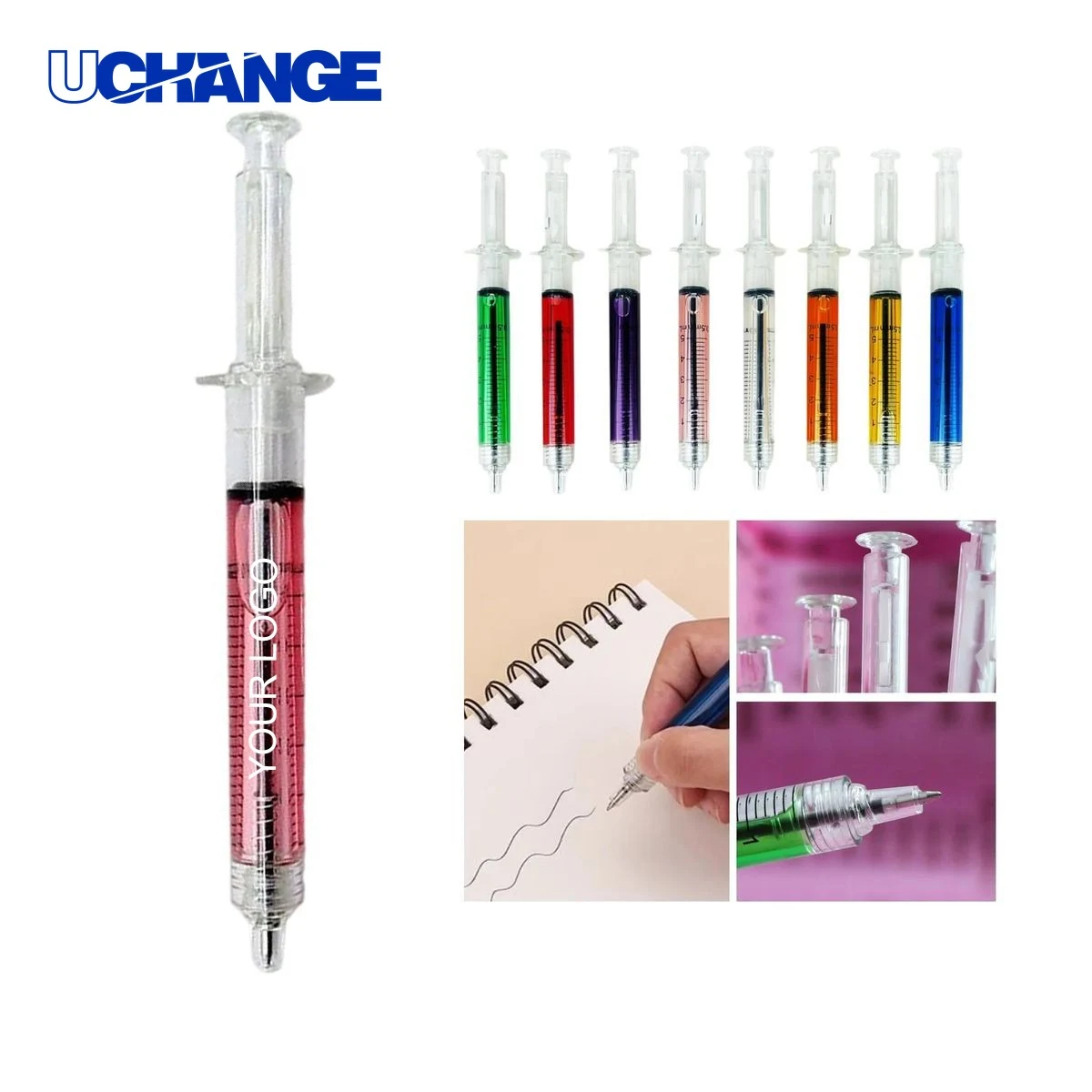 Syringe-Shaped Ballpoint Pen 5.71" x 0.4" for Medical Events, custom pen with logo imprint 1