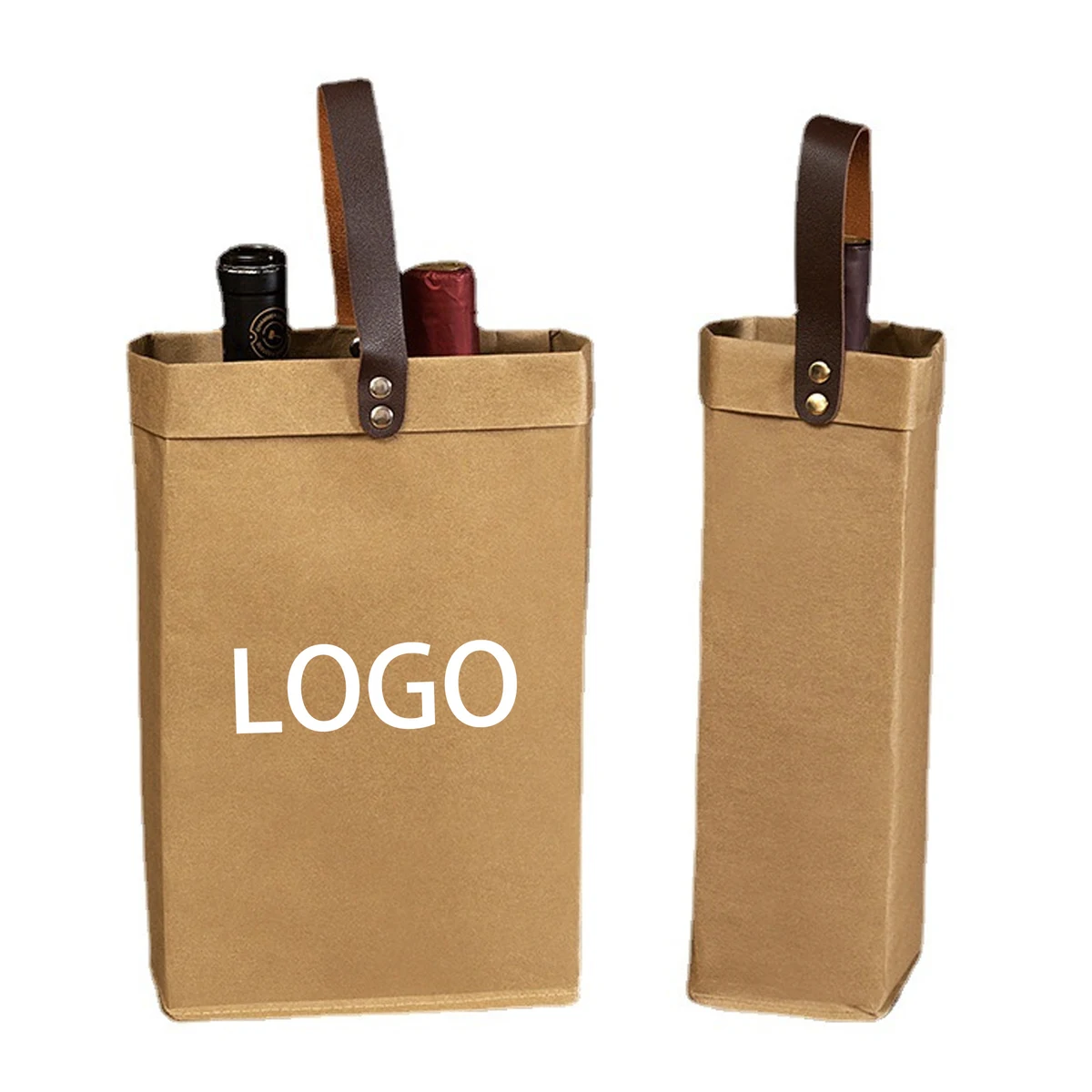 Two Bottle Kraft Paper Bag 1