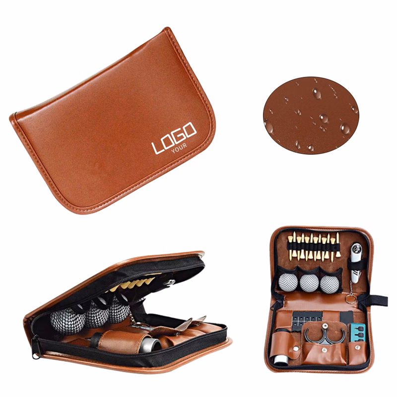 PU Leather Golf-Tool Kits Carrying Bag