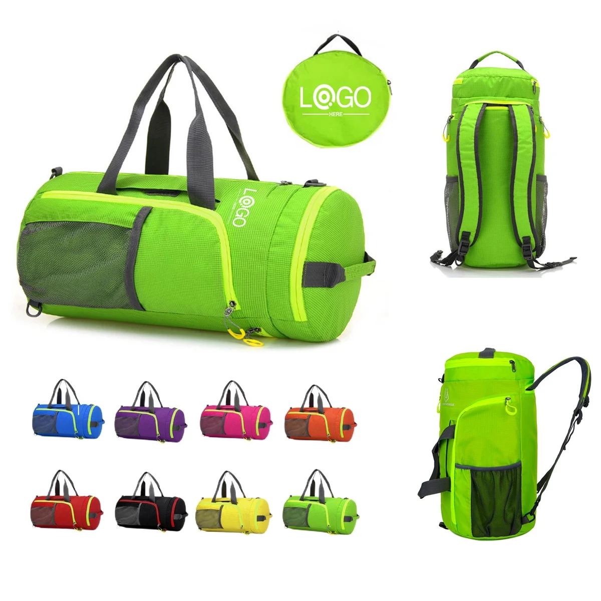 Folding Round Sport Duffle Bag 1
