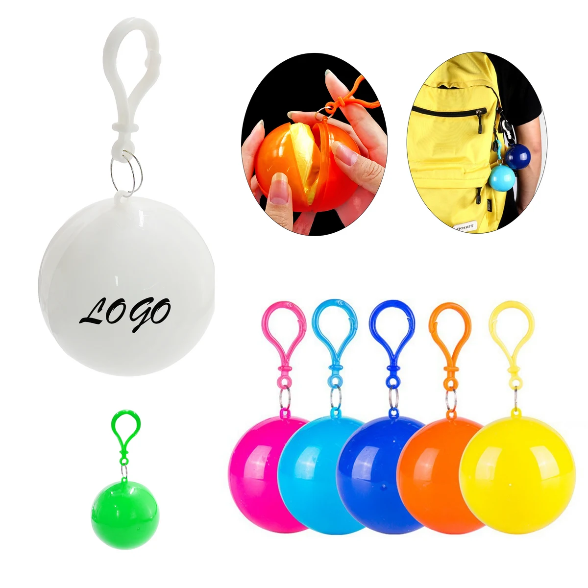 Portable Spherical Disposable Raincoat 1