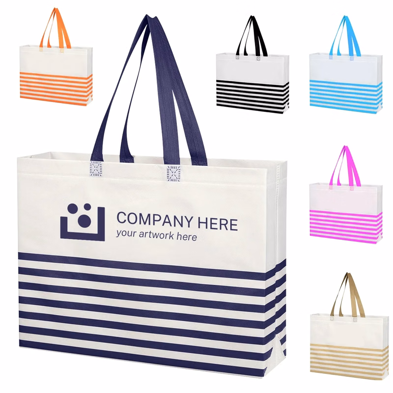 Seaside Striped Tote Bags