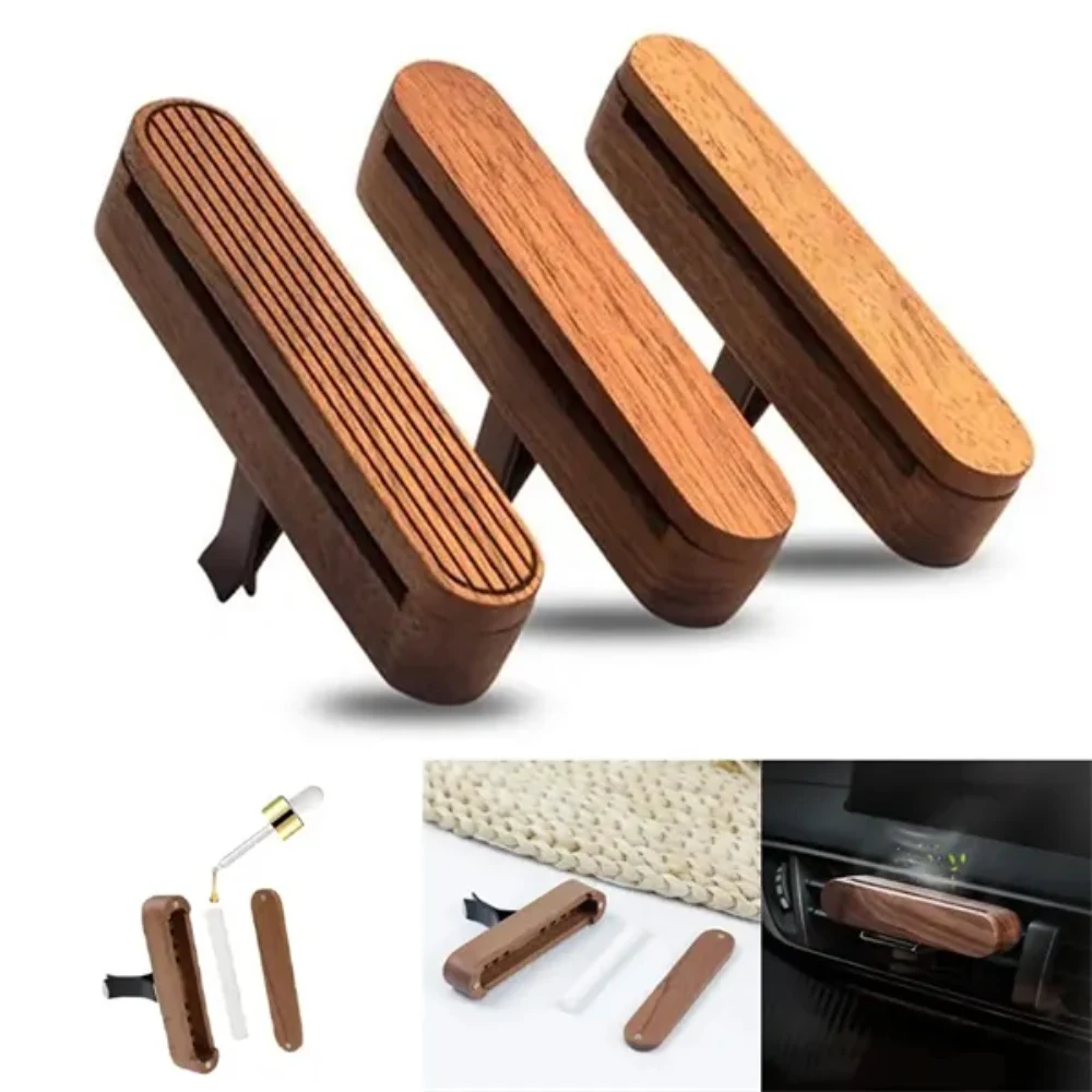 Ventscent Wood Car Air Freshener With Scent Diffuser 1