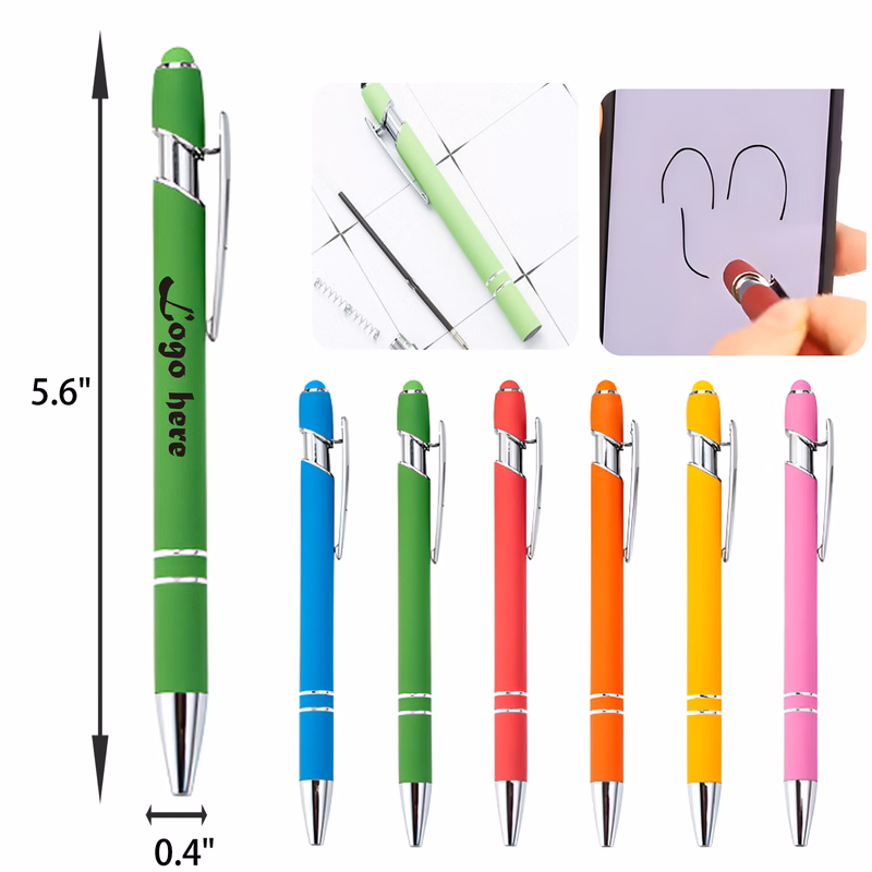 MOQ 50 PCS Stylish Press Type Touch Stylus Metal Pen