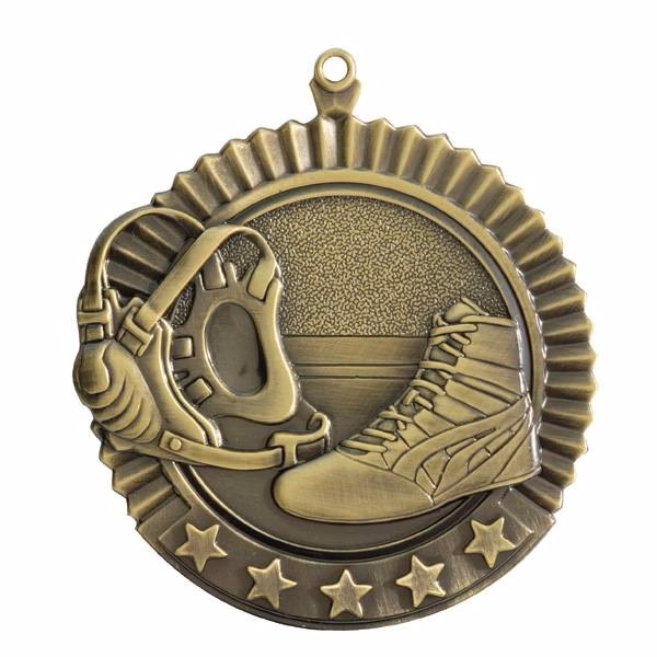 Wrestling Star Medal 2 3/4"