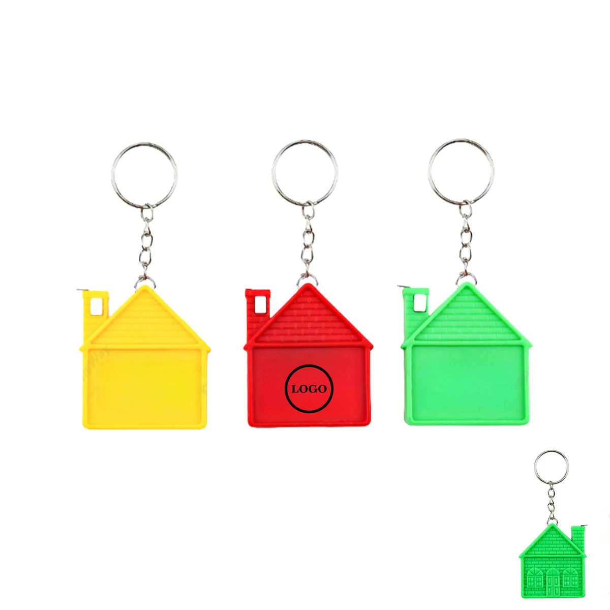 Compact House-Shaped Tape Measure Keychain 1