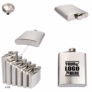 8oz Stainless Steel Flask With Tightly Sealed Cap